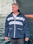 NAVY HOODED TITANIC JACKET WITH WHITE STRIPE XXL