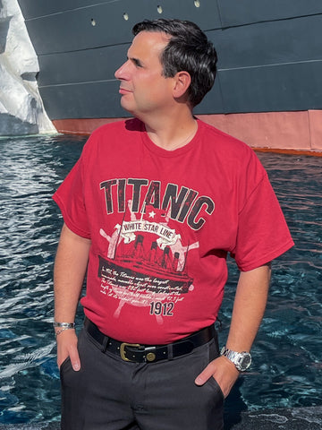 TITANIC HISTORY RED T SHIRT