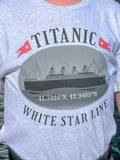 TITANIC OVAL COORDINATES T SHIRT