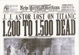 TITANIC REPLICA NEWSPAPER - THE NEW YORK AMERICAN - APRIL 16, 1912