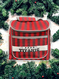 TITANIC INSULATED RED PLAID COOLER BAG