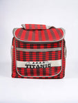 TITANIC INSULATED RED PLAID COOLER BAG