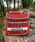 TITANIC INSULATED RED PLAID COOLER BAG