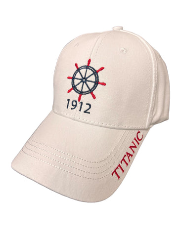1912 SHIPWHEEL AND COORDINATES WHITE CAP