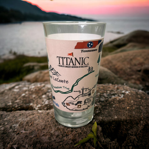 TITANIC TENNESSEE HIKING THROUGH HISTORY PINT GLASS