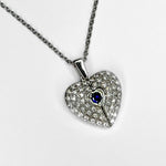 "NEVER LET GO" TITANIC PAVÉ OPENING HEART NECKLACE