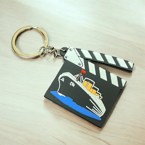 TITANIC MOVIE CLAPBOARD SILICONE KEY RING