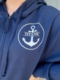 TITANIC ESSENTIAL ANCHOR EMBLEM FULL ZIP HOODIE