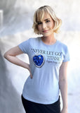 "NEVER LET GO" TITANIC HEART LADIES T SHIRT