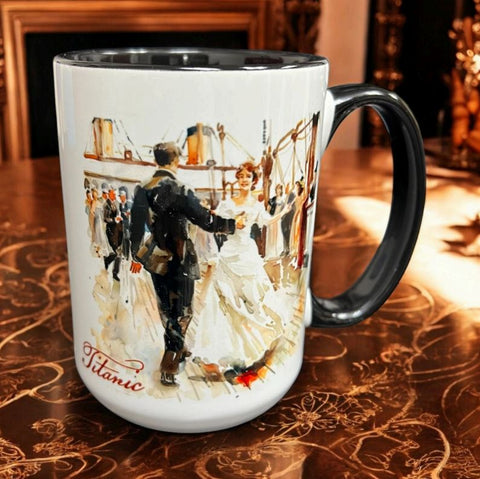 DANCING ON DECK WATERCOLOR MUG