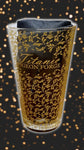 TITANIC GOLD FILIGREE PINT GLASS