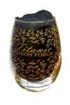 TITANIC GOLD FILIGREE STEMLESS WINE GLASS