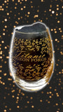 TITANIC GOLD FILIGREE STEMLESS WINE GLASS