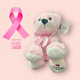 SMALL TITANIC HUGGABLE PINK BEAR CANCER AWARENESS EDITION