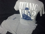 GREY TEE WITH NAVY LETTERING AND LARGE SHIP BACK XXXL