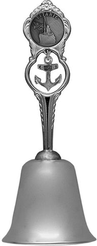 TITANIC PEWTER EMBLEM BELL AND CHARM