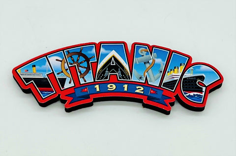 TITANIC BLOCKY LETTERS ARCH MAGNET